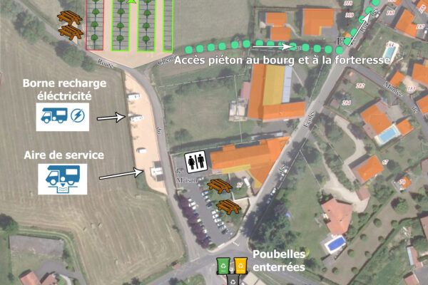 Plan Polignac aire de camping car